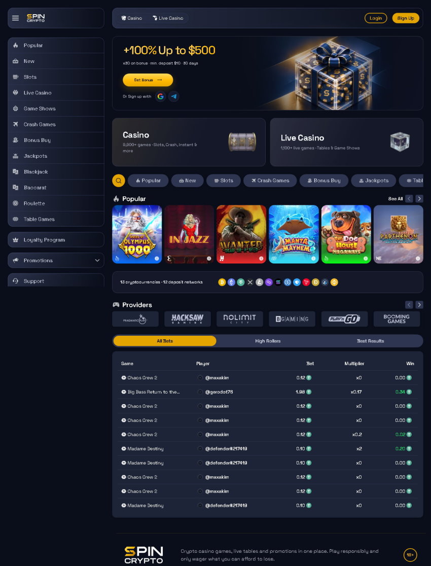 SpinCrypto Casino